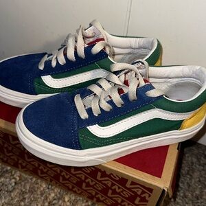 Vans colorful slip ons
